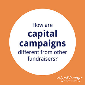 How are capital campaigns different from other fundraisers?