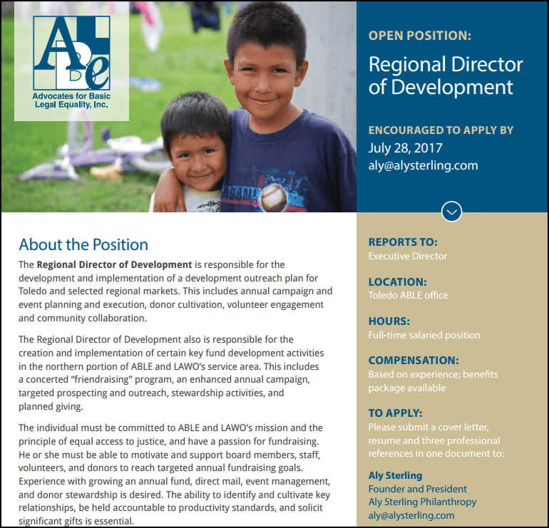 Reference our real-life example of a professional development director job description.