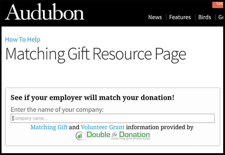 Double the Donation's nonprofit software makes it easy to promote matching gifts. 