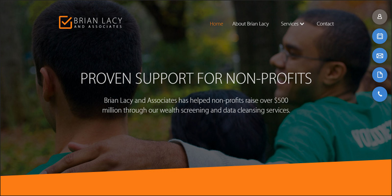 Check out Brian Lacy and Associates' homepage to learn more about their fundraising consultant services. 