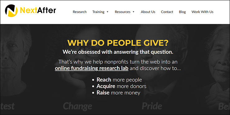 Visit the NextAfter website for more information about their nonprofit consulting services.