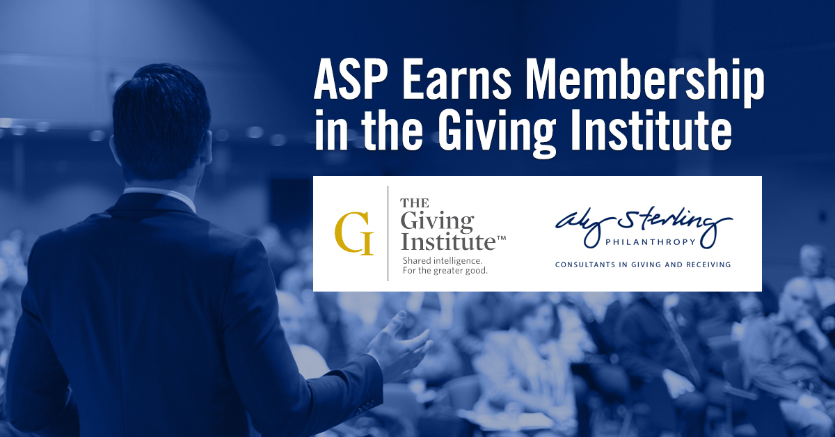 ASP Earns Giving Institute Membership