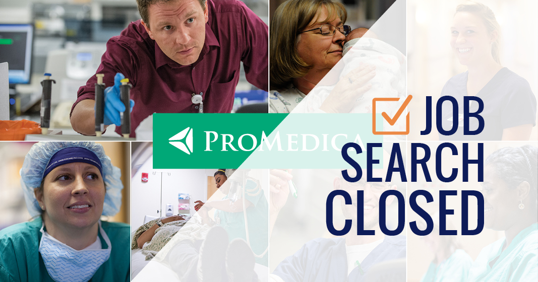 ProMedica Job Search Closed