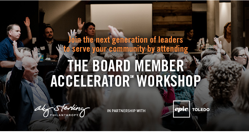 Join us and EPIC for the Board Member Accelerator workshop in Toledo, March 21-22