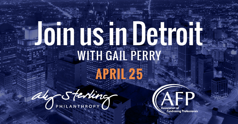 Join us in Detroit with Gail Perry April 25