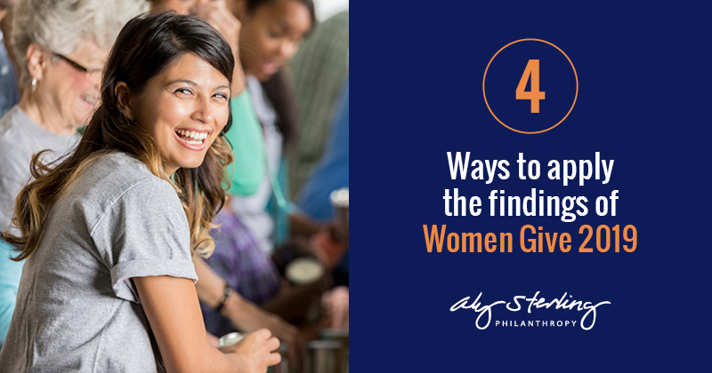 Four ways to apply the findings of Women Give 2019