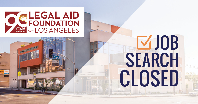 Open Position: Chief Development and Marketing Director at Legal Aid Foundation of Los Angeles [Apply to Aly Sterling Philanthropy]