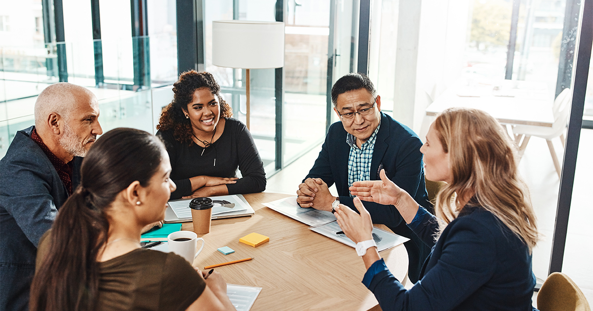 People meeting around a table