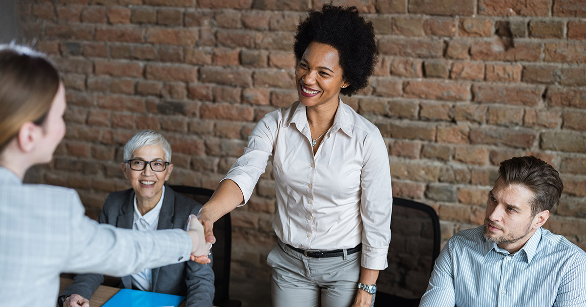 Business people shaking hands